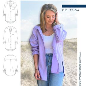 Oversizebluse – eBook Schnittmuster Gr. 32-54 – Cannes #148
