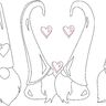 Herz Gnome Zwerg Linie Stickdatei Valentinstag Weihnachten thumbnail number 5