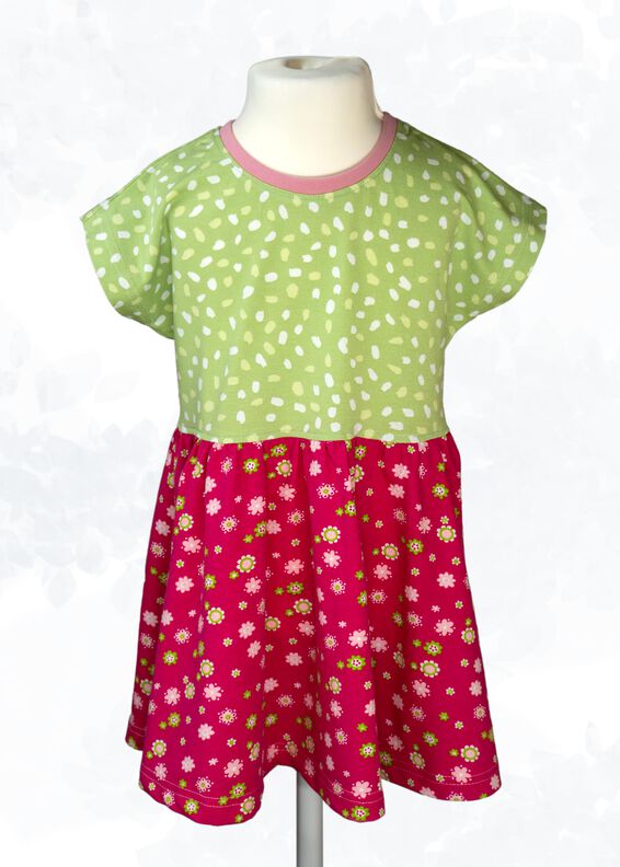 Sommerkleid und Shirt „Evina“ für Kinder Gr. 92-164, A4+A0 image number 5