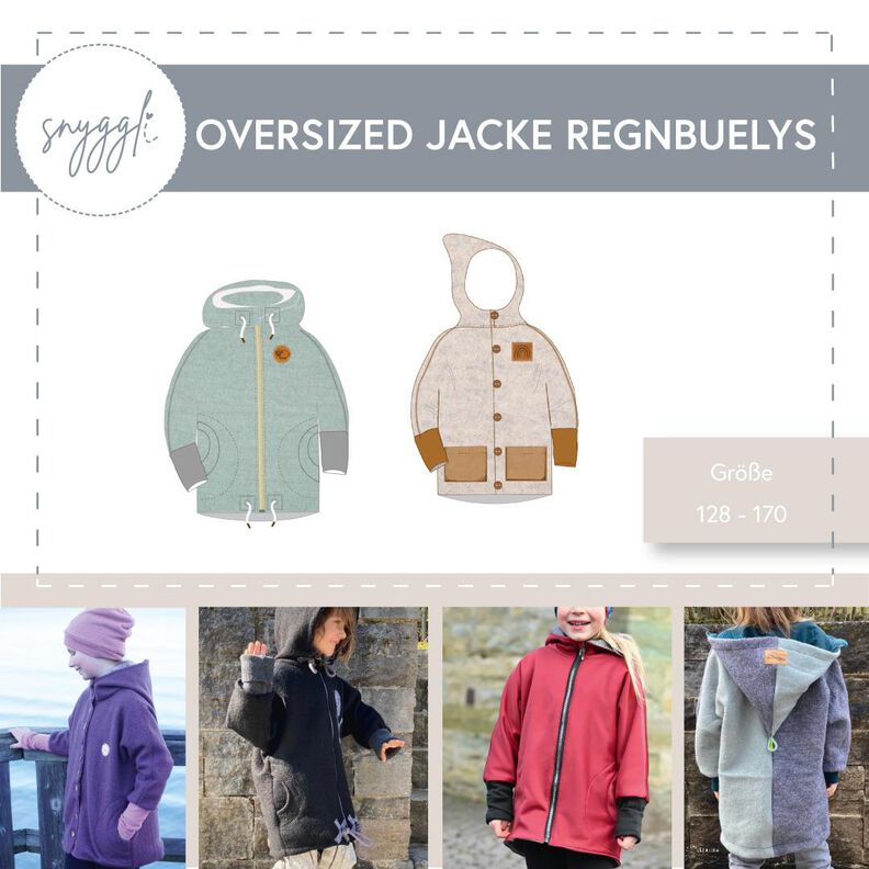Oversized Jacke Regnbuelys Gr. 128-170, A0, Walk, Cord image number 1