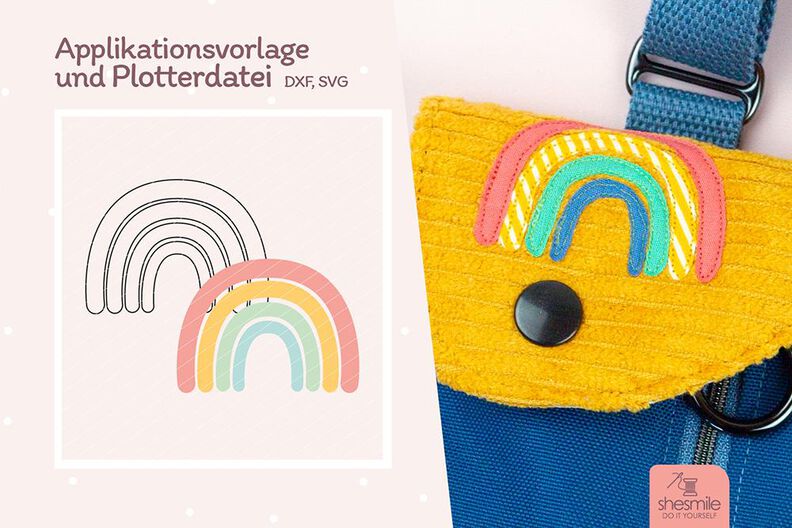 Regenbogen (Plotterdatei und Applikationsvorlage) image number 2