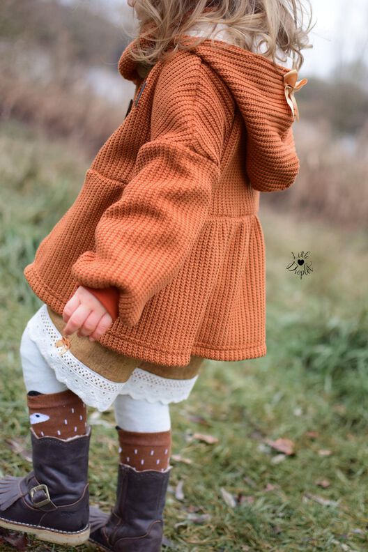 *Kids Sweater Jacket* Sweatjacke Volantjacke Ballonärmel  image number 6