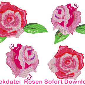 Stickdatei Rosen Rose Hochzeit 