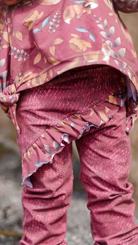 BEAMER + A0 lovely legs Hose Leggings Biesen Rüschen 50-140 image number 4