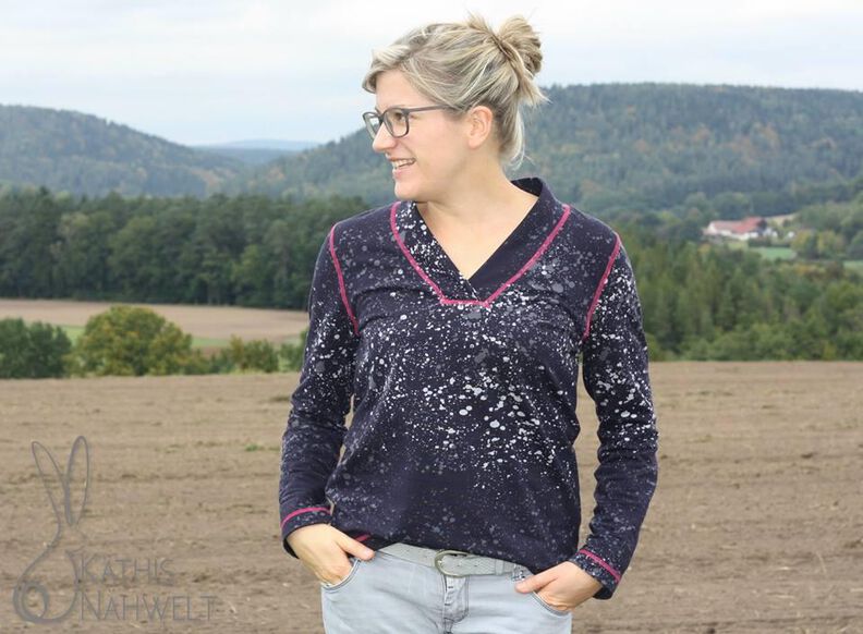 Nähanleitung Shirt mit V-Ausschnitt *mit A0-Datei + Video* image number 3