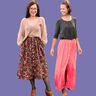 Damen Rock mit Knopfleiste Maxirock Mini UDARA ♥ Gr. XS-XXL thumbnail number 1