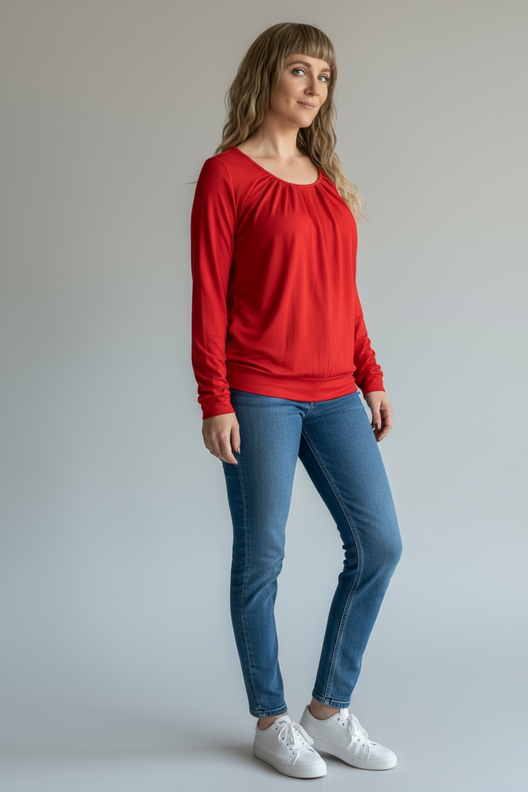 Oberteil  mit Falten, Schnitt mit Ebenen, A4, A0+, Beamer image number 8