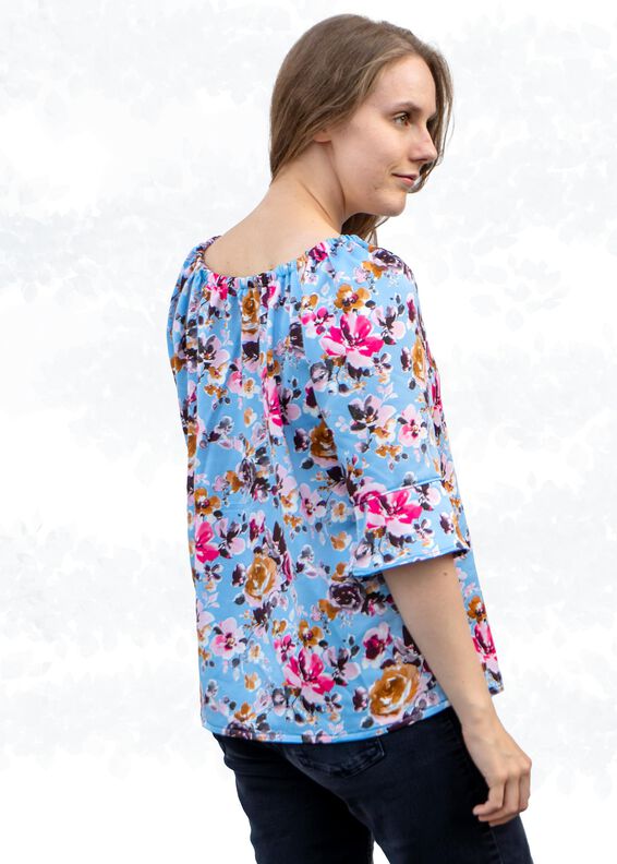 Ida – weite Carmenbluse Damen, weite Ärmel BU 80-116 A4+A0 image number 6