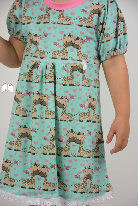 Kleid Lieblingsmädchen Gr. 86 - 164 Herzausschnitt Herzrücken Herz Puffärmel image number 3