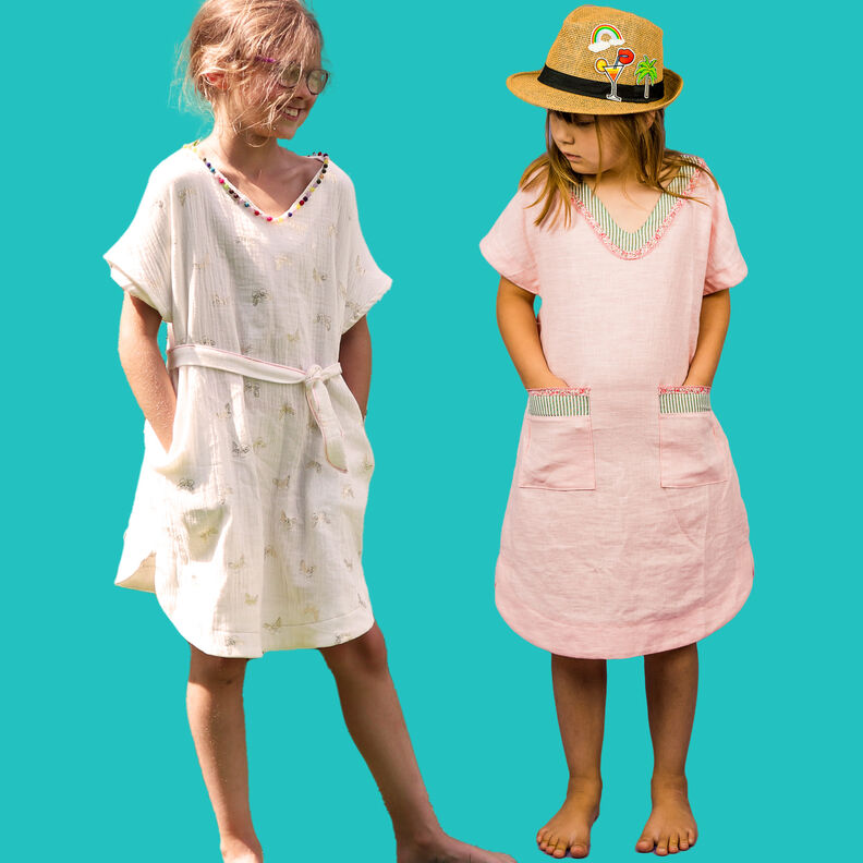 Kinder Tunika Kleid mit Taschen Wandelbar SINAR ♥ Gr. 98-164 image number 7