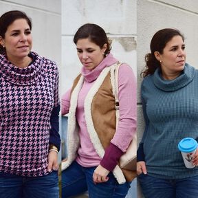 N&auml;hanleitung Damen Shirt mit Kuschelkragen *mit A0+ Video* 