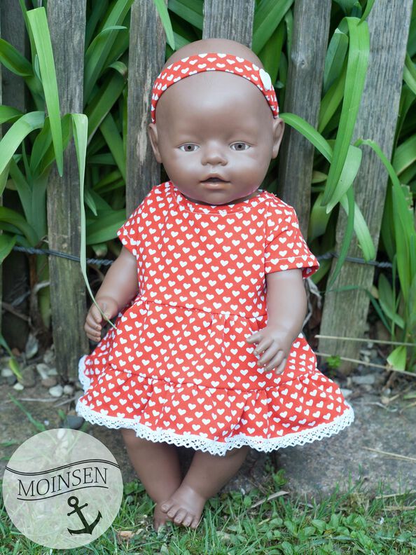 *Püppis Partydress* Puppenkleid Boho inkl. Beanie & Leggings image number 7
