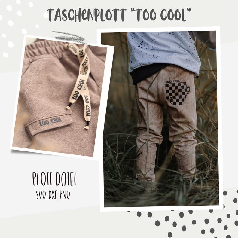  PLOTTDATEI - TASCHE " TOO COOL" image number 1