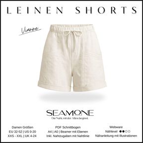 Kurze Hose | Damen Schnittmuster PDF | 32–52 | Seamone