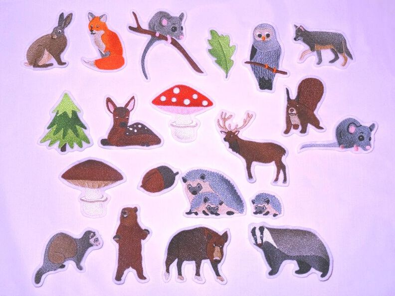 Stickdatei Waldtiere Mega SET u.a. Bär, Dachs, Eule image number 6