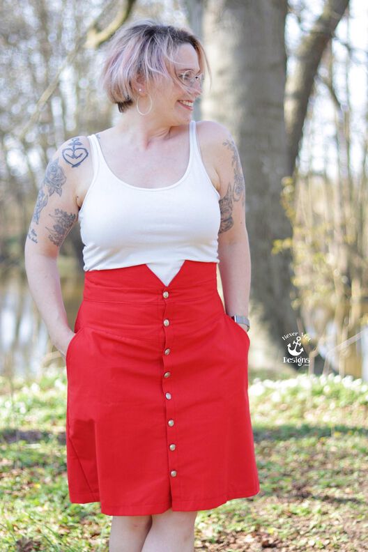 *Ladies tight Skirt* High Waist Rock Gr. 32 - 56 image number 7
