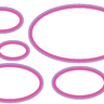 Stickdatei ovale Buttons Rahmen doppeltem Rand in 14 Gr. thumbnail number 4