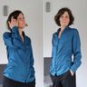 Damen Bluse Knopfleiste Kelchkragen PERLENTE ♥ Gr. 34-56 thumbnail number 3