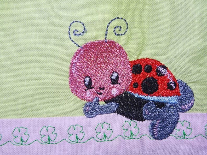 Stickdatei - Käfer Marienkäfer auf Blume Lady bug image number 3