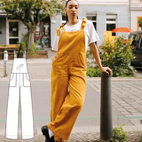 Latzhose Schnittmuster Damen XS-XXXL Overall Jumpsuit