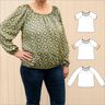 Ida – weite Carmenbluse Damen, weite Ärmel BU 80-116 A4+A0 thumbnail number 1