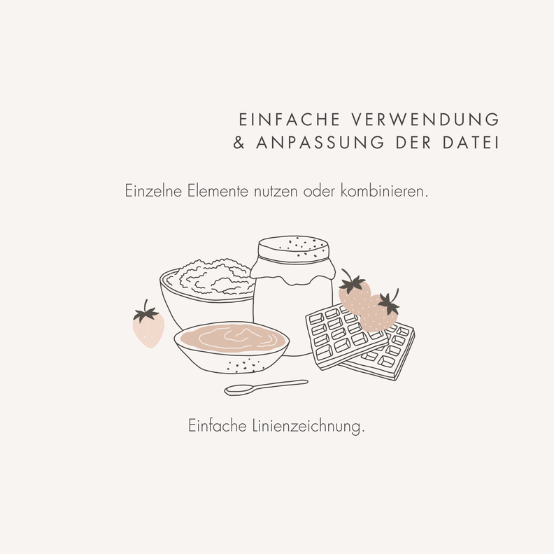 Plotter- und Laserdatei "ERDBEER FRÜHSTÜCK" SVG PNG image number 3