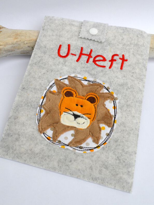 Stickdatei L&ouml;we L&ouml;wenkopf doodle 10x10cm 2er SET image number 2