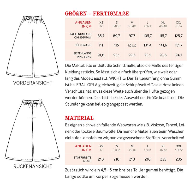 FRAU ORLA - weite Hose mit Gummibund  XS-XXL image number 11