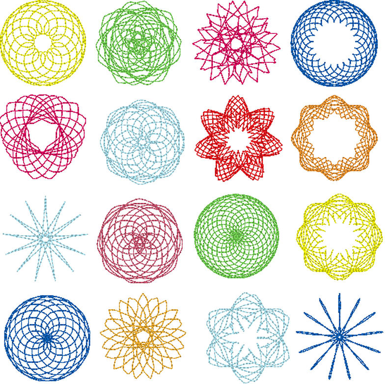 Stickdatei 49 Zirkel Mandala Mini Blumen 2 - 4cm Teil 1 image number 5