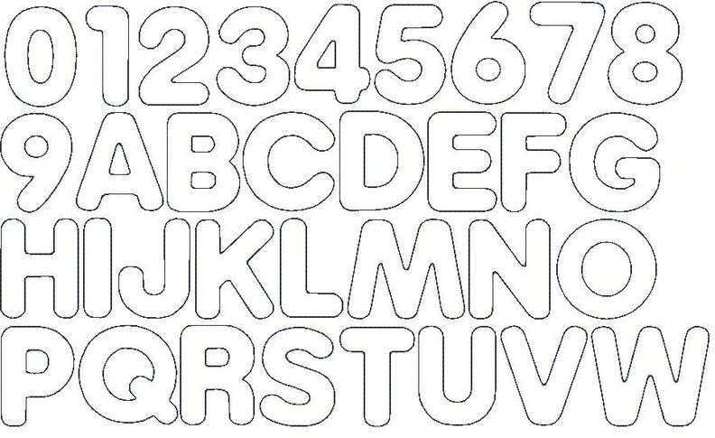 12cm Doodle Buchstaben und Zahlen Stickdatei Alphabet Zahl image number 2