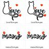 Katze Katzen Liebe Stoff-Aufnäher Stickdatei Herz thumbnail number 9