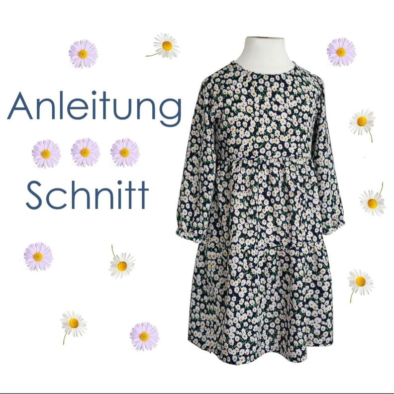 Schnittmuster + Anleitung Stufenkleid Gr.74-146 image number 1