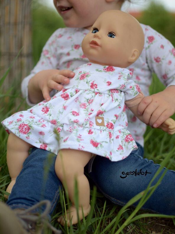 *Püppis Partydress* Puppenkleid Boho inkl. Beanie & Leggings image number 2