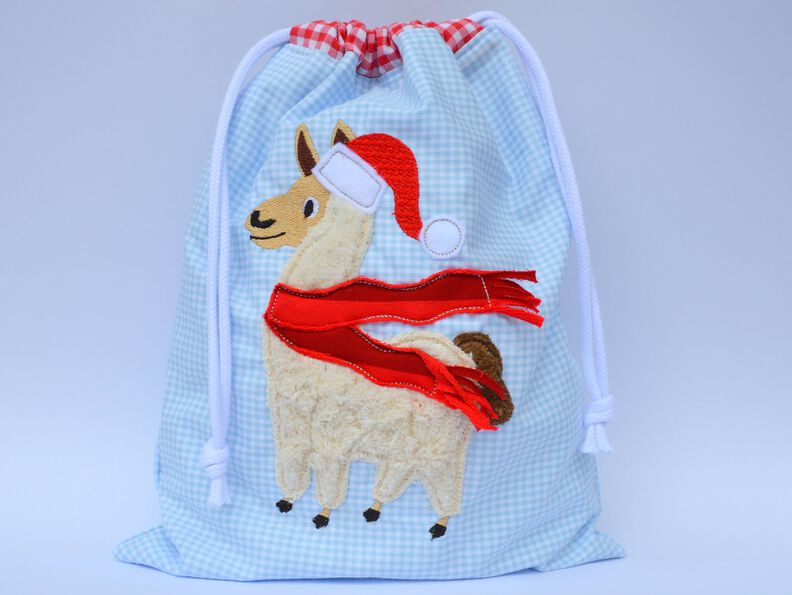 Stickdatei Winterlama, Alpaka 2er SET für den 13x18cm Rahmen image number 2