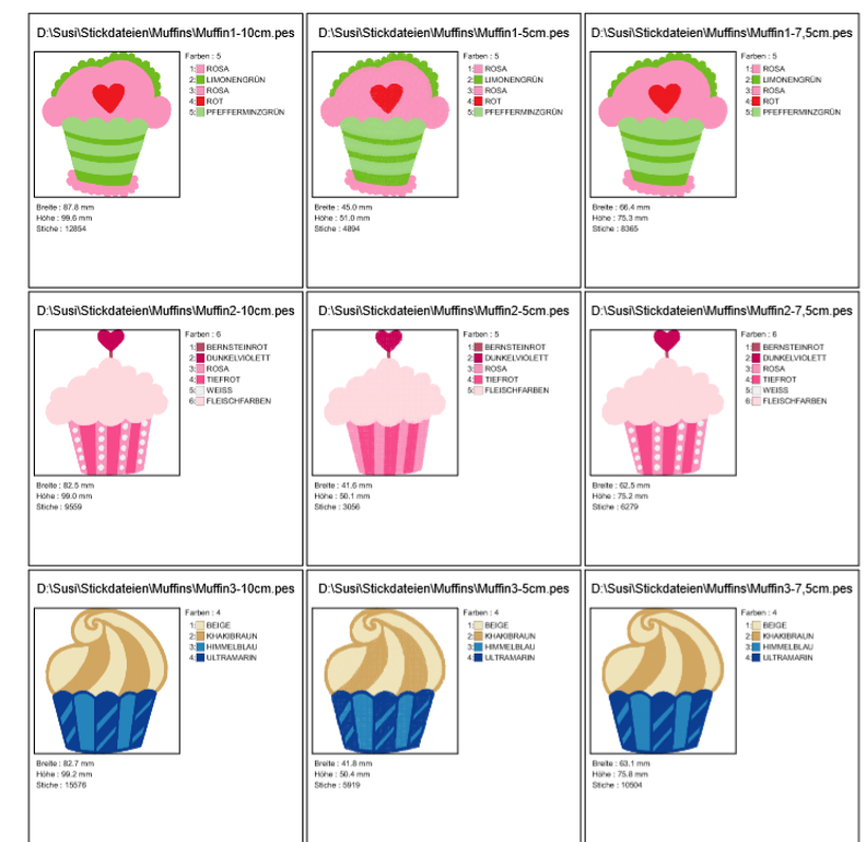 Muffin Stickdatei image number 3