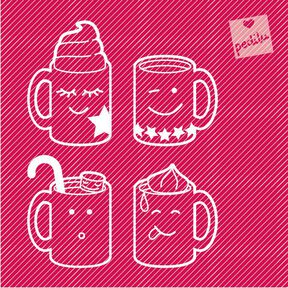 Plotterdatei »Hot Chocolate« – »4 Chocolate Mugs«