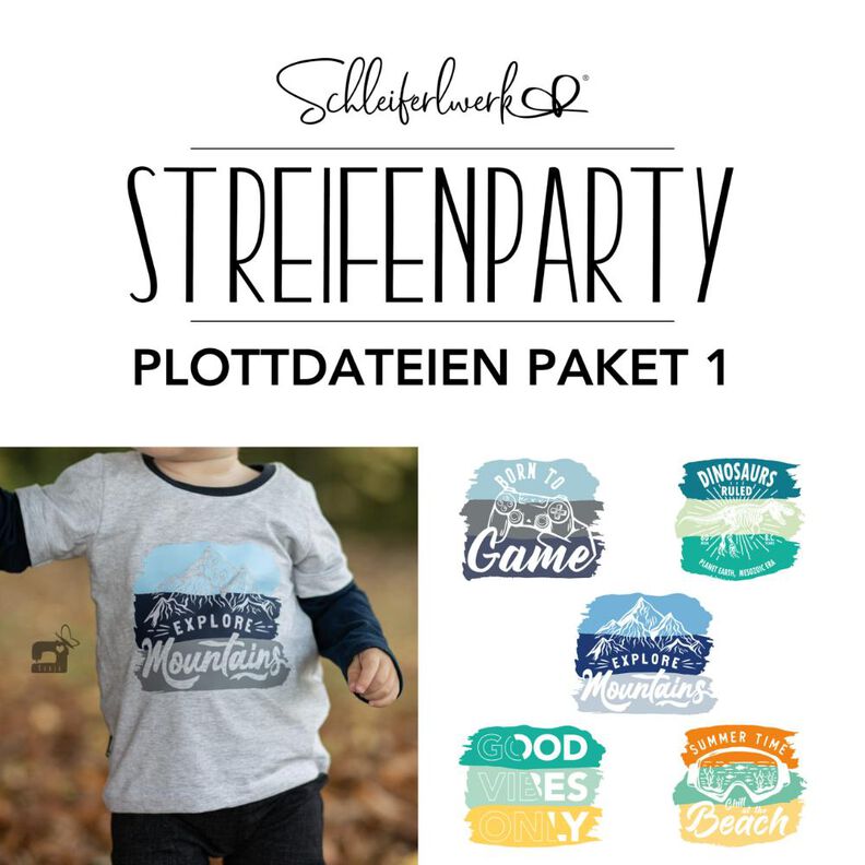 Streifenparty Set 1 | Schleiferlwerk | Plottdateien  image number 1