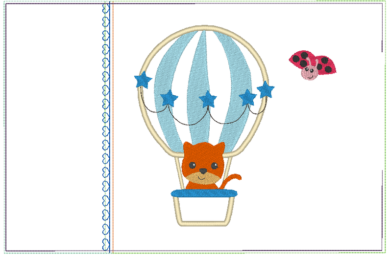 Ballon Tiere Stickdatei Kissen ITH image number 4