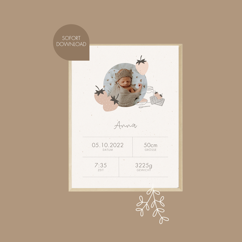 Plotter- und Laserdatei "ERDBEER FRÜHSTÜCK" SVG PNG image number 6