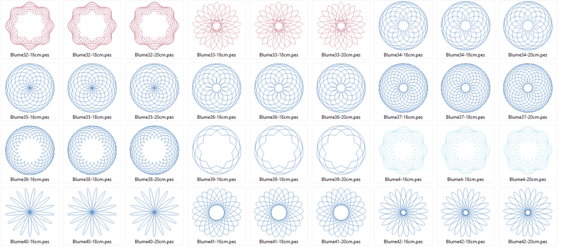 Stickdatei 49 XXL Zirkel Mandala Blumen 16 - 20cm Teil 1 image number 8