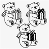 Plotterdatei Eisbär mit Geschenk Vektor / SVG PNG DXF thumbnail number 5