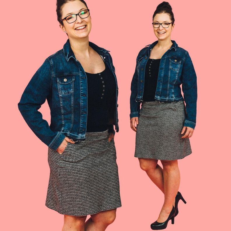 Damen Rock mit Taschen Sweatrock A-Linie GUNA ♥ Gr. XS-XXL image number 1