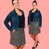 Damen Rock mit Taschen Sweatrock A-Linie GUNA ♥ Gr. XS-XXL thumbnail number 1