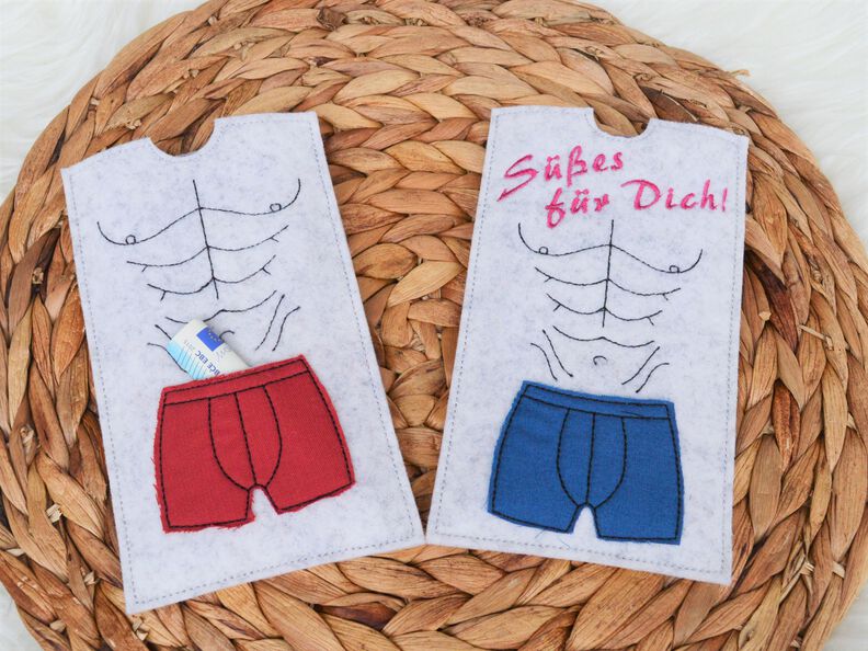Stickdatei Schokoh&uuml;lle Bauchmuskeln mit Shorts image number 3