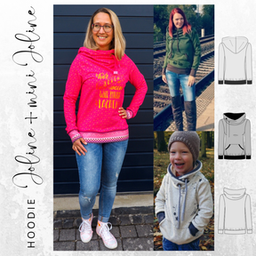 Kombi Hoodie JOLINE & mini JOLINE + Plott-Datei