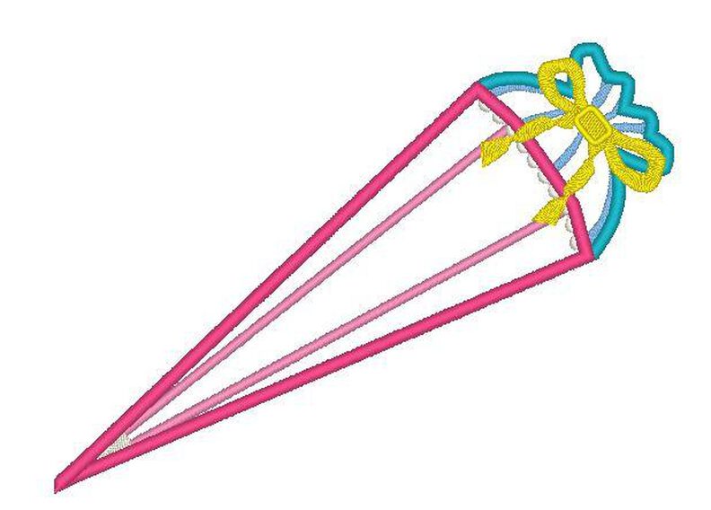 Schultüte Zuckertüte Stickdatei image number 3