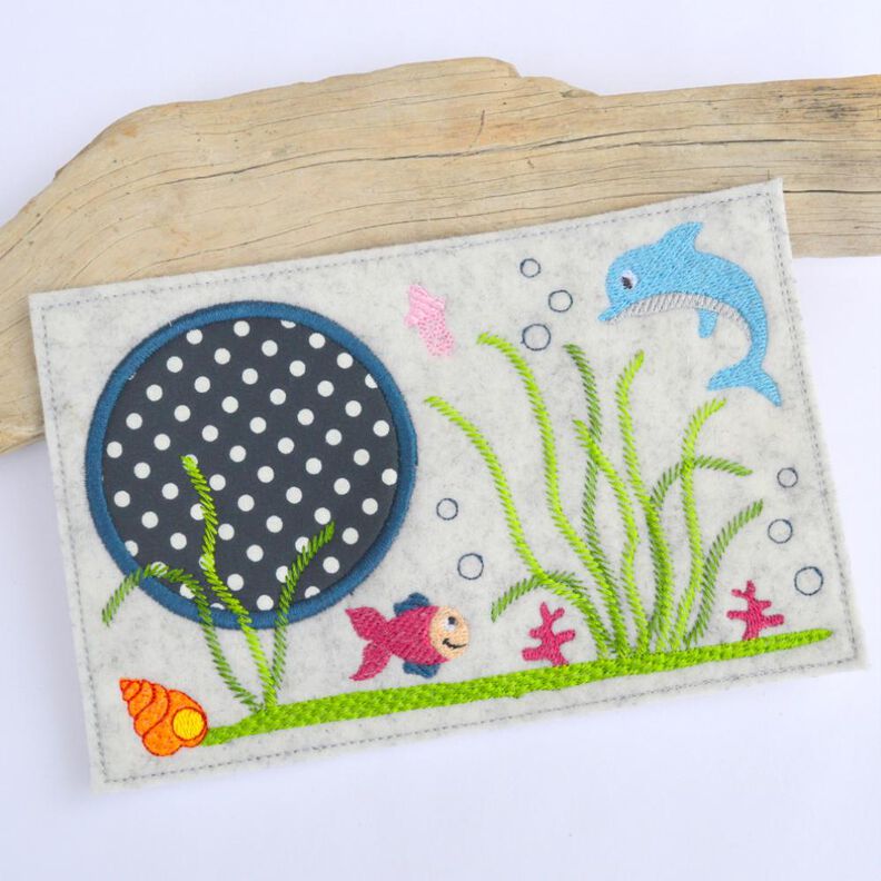 Stickdatei MugRug Unterwasserwelt 13x18cm und 13x20cm image number 1