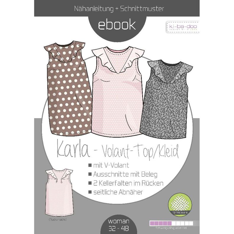 Ebook/Nähanleitung Top/Kleid Karla, Gr. 32-48 image number 1