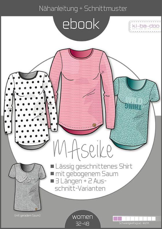 Ebook/Nähanleitung Shirt für Damen Gr. 32-48 image number 1