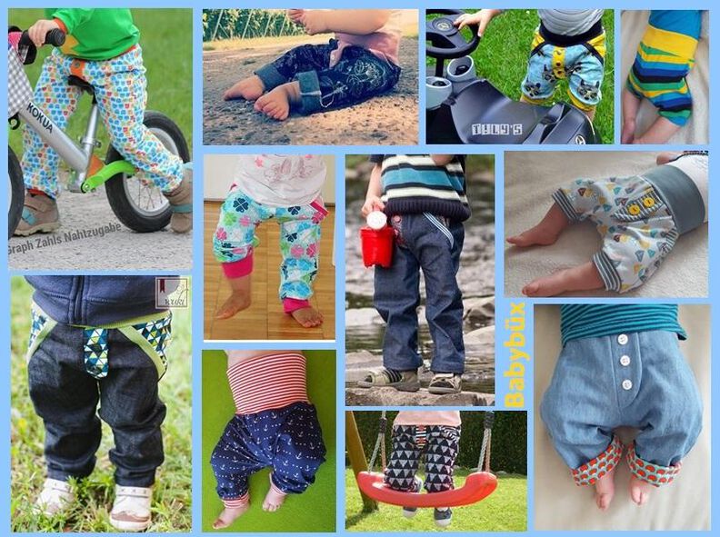 Ebook Babybüx, Babyhose, 44-104 lange Hose, kurze Hose, Wendehose image number 3